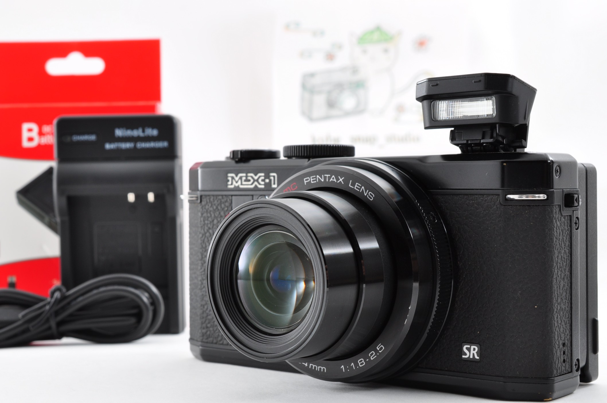 Read Description* Pentax MX-1 12MP Compact Digital Camera Black